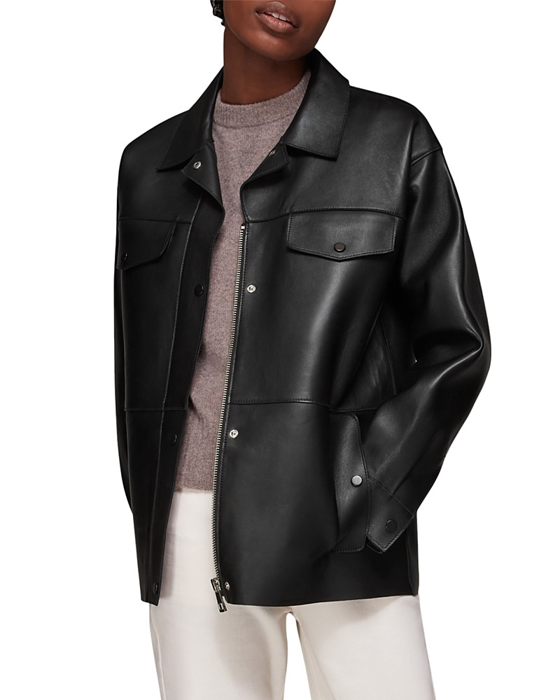 Whistles Clean Bonded Leather Jacket | Bloomingdale's (US)