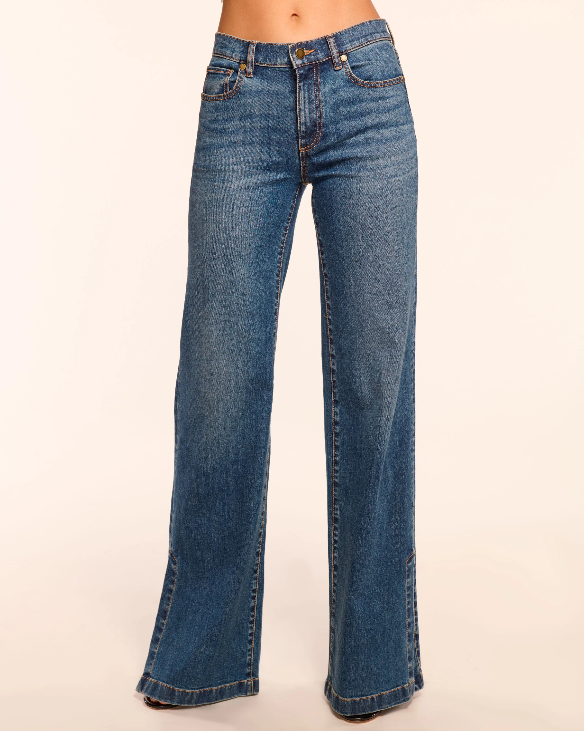 Tyra 5-Pocket Low-Rise Jean in Medium Wash | Ramy Brook
