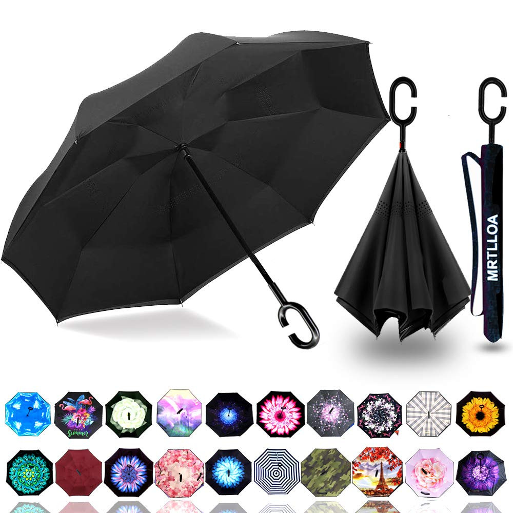 MRTLLOA 40/49/56 Inch Oversize Windproof Inverted Reverse Upside Down Umbrella, Golf Size Rain Um... | Amazon (US)
