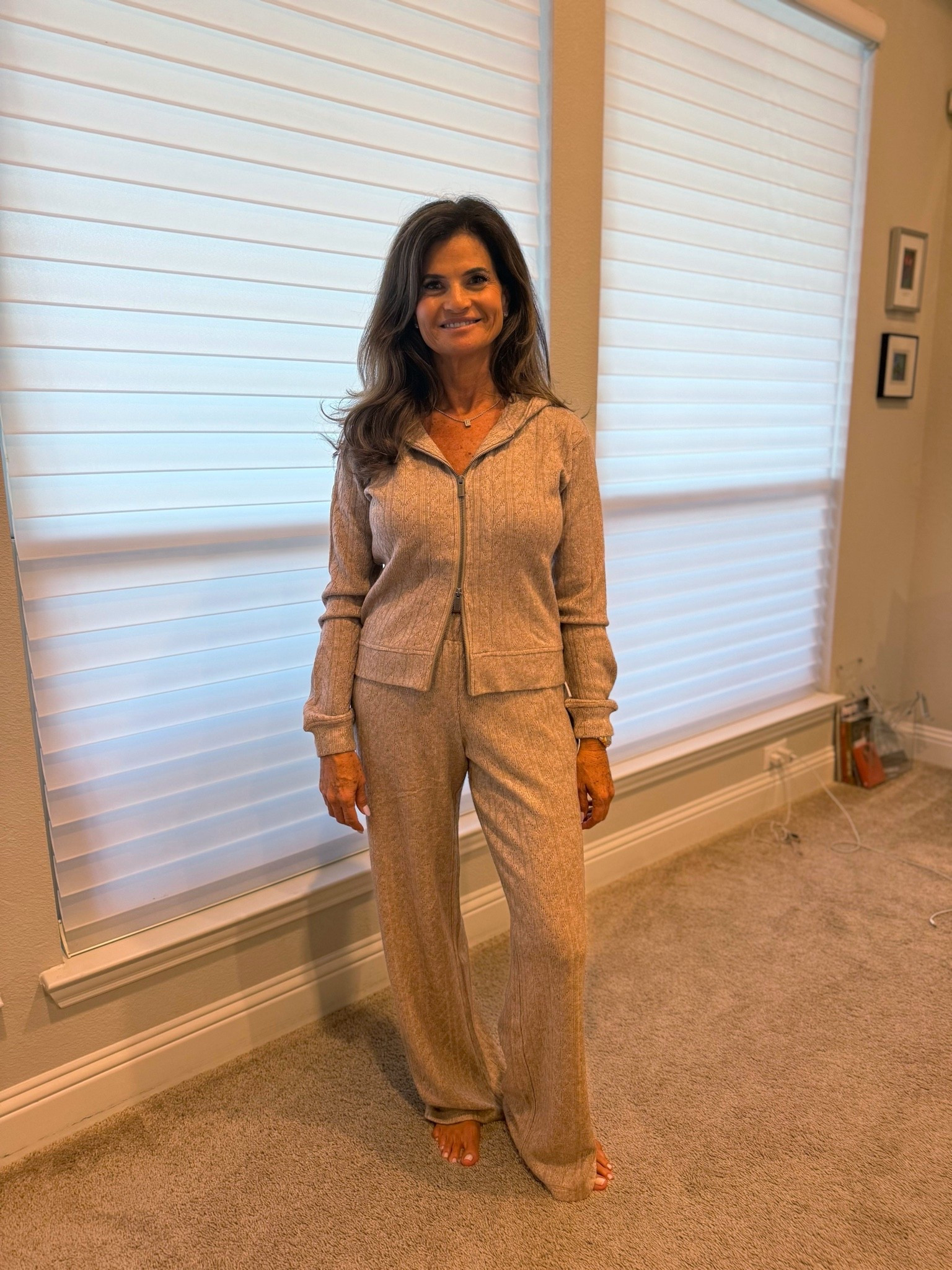 My mom looks so cute in this matching cable knit set. Runs large - wearing size xs

#LTKPetite #LTKOver40 #LTKootd