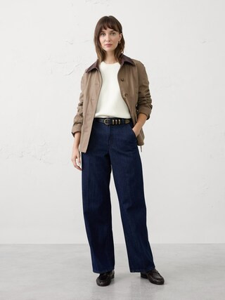 Straight High-Rise Luxe Trouser Jean | Banana Republic Factory