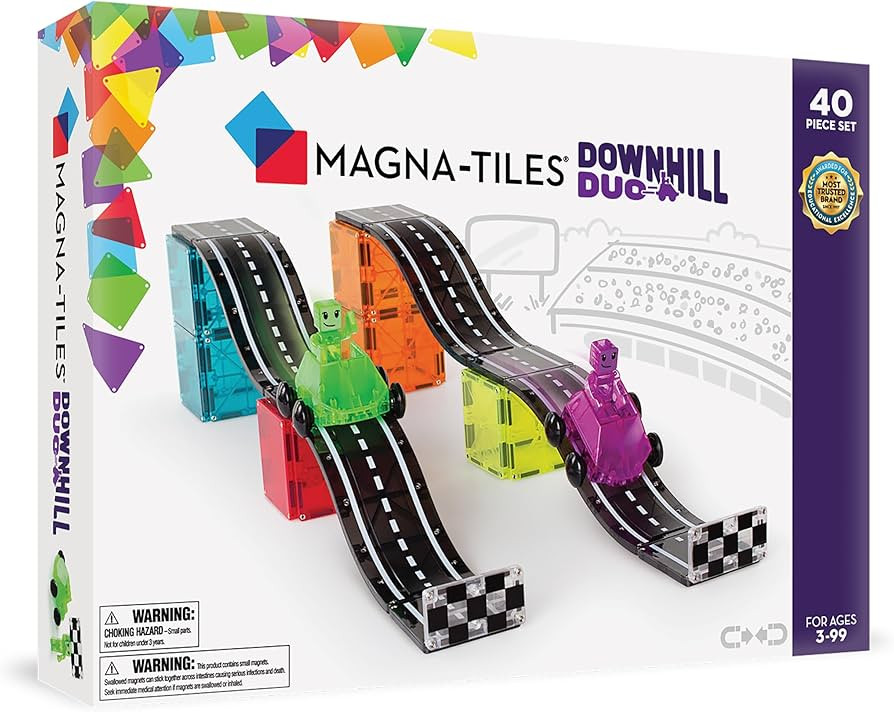 MAGNA-TILES Downhill Duo 40-Piece Magnetic Construction Set, The Original Magnetic Building Brand | Amazon (US)