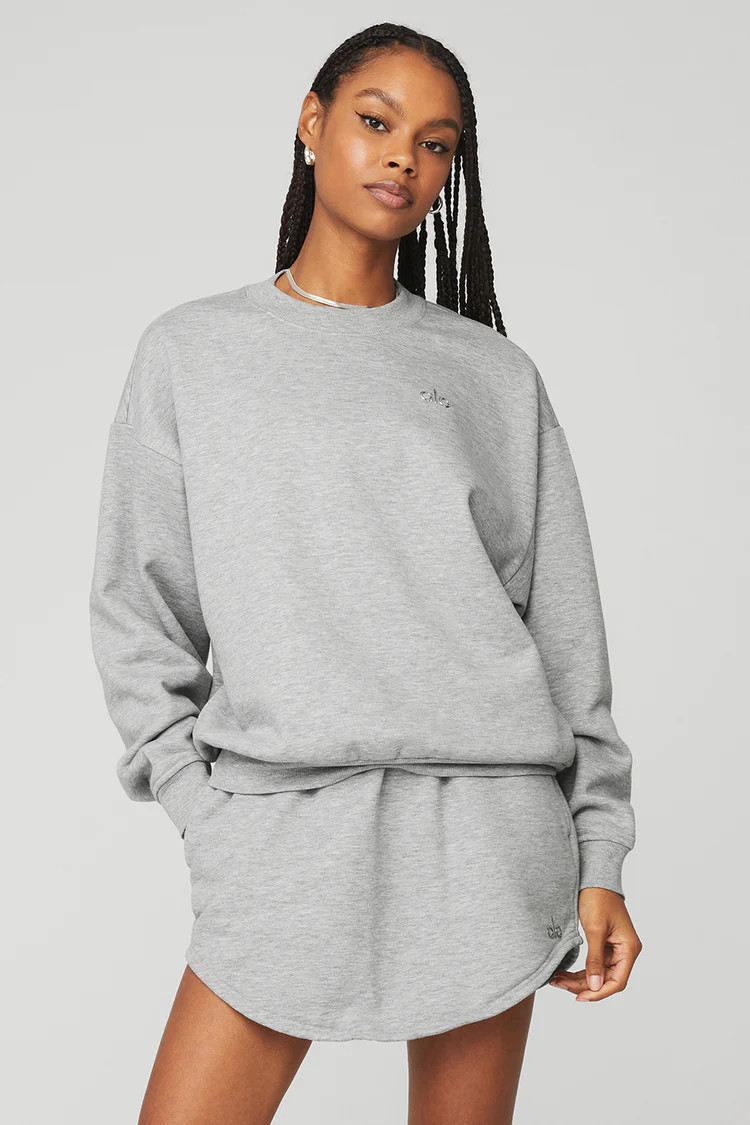Accolade Crew Neck Pullover - Athletic Heather Grey | Alo Yoga (US)