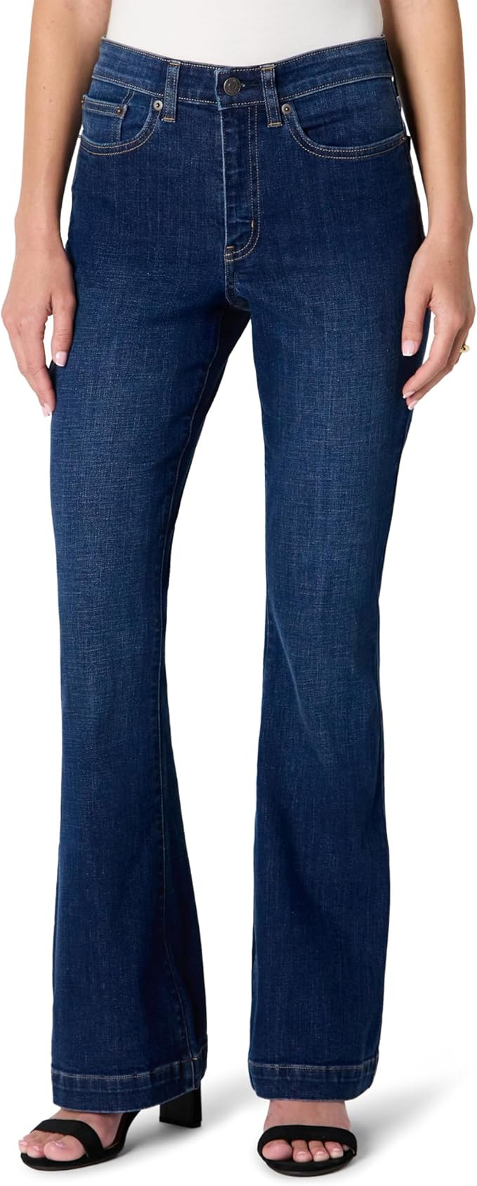 Amazon Essentials Womens High Stretch Flattering High-Rise Flare Jeans | Amazon (US)