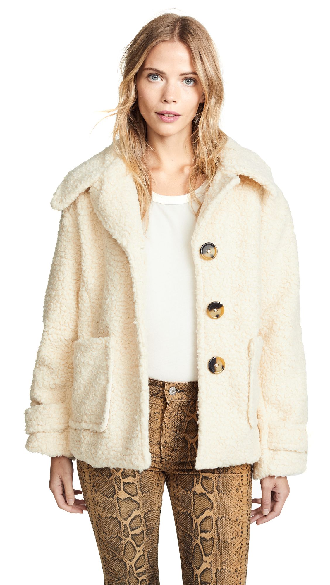 Free People So Soft Cozy Peacoat | Shopbop