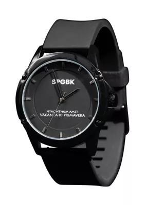 Spgbk Unisex Bordeaux Black Silicone Band Watch - 44 Millimeter | Belk