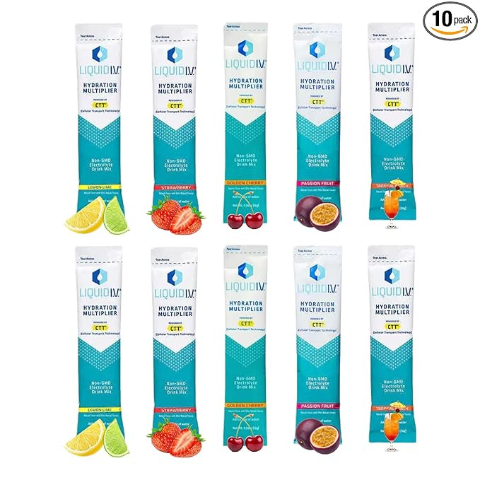 Electrolytes Drink Mix Packets by GoTANX. Includes Ten Liquid IV Hydration Multiplier Drink Mix. ... | Amazon (US)