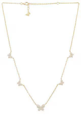 Pave 5 Butterfly Necklace in Gold | Revolve Clothing (Global)