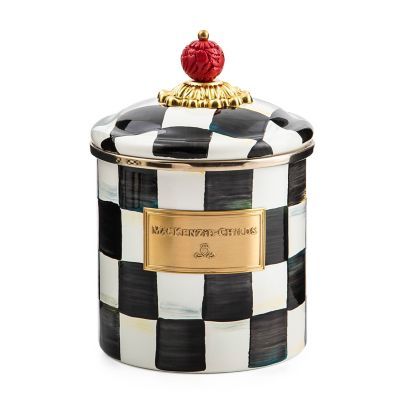 MacKenzie-Childs Courtly Check Enamel Canister - Small | MacKenzie-Childs
