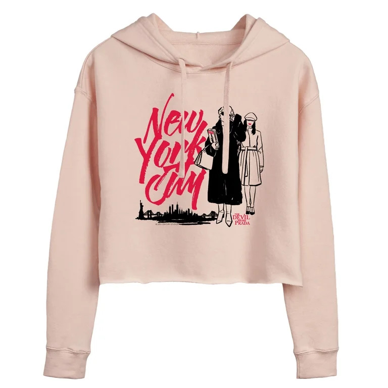 The Devil Wears Prada - New York City - Juniors Cropped Fleece Hoodie Sweatshirt | Walmart (US)