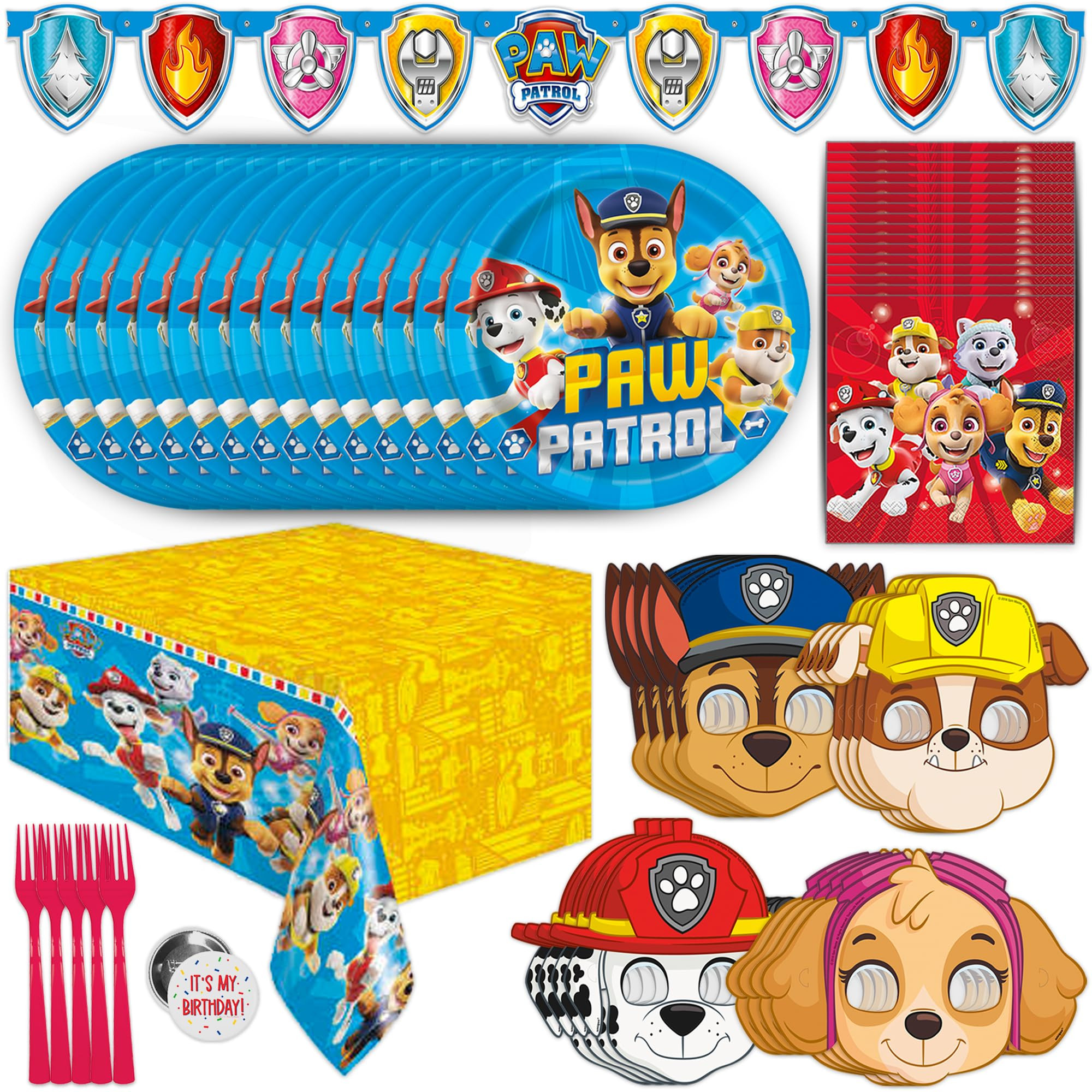 Unique Paw Patrol Birthday Decorations | Paw Patrol Party Supplies | With Paw Patrol Tablecloth, ... | Amazon (US)
