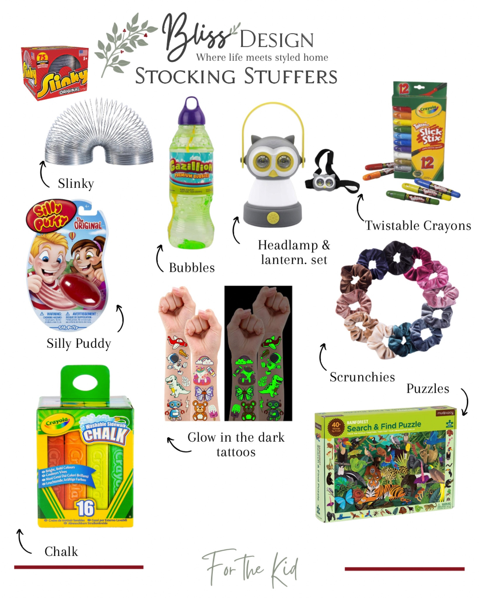 Stocking stuffers for kids! Stocking stuffer, gift guide, kids gift ideas, gifts for kids, kids, toddler, children gifts, Santa gifts, puzzles, chalk, crayons, bubbles, stocking gifts

#LTKkids #LTKGiftGuide #LTKfamily