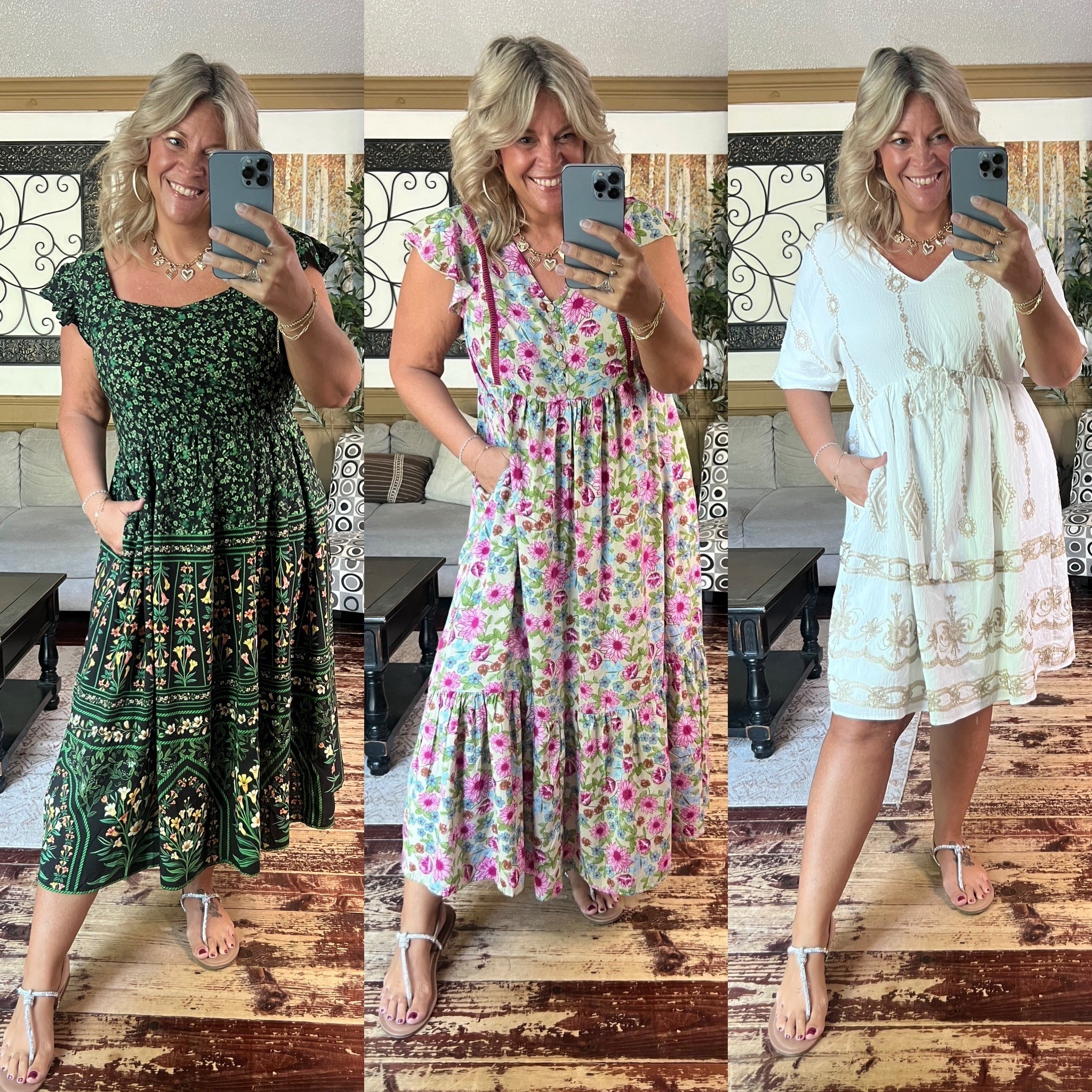 Lightweight summer dresses - all size 12 
Midi dresses, rayon dress, cotton dress , dresses with pockets 

#LTKPlusSize #LTKMidsize #LTKFindsUnder50