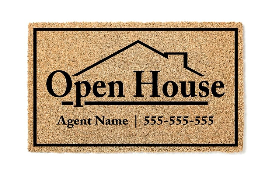 Open House Realtor Door Mat v2 | Open House Home Doormat | Business Doormat | Real Estate Agent G... | Amazon (US)