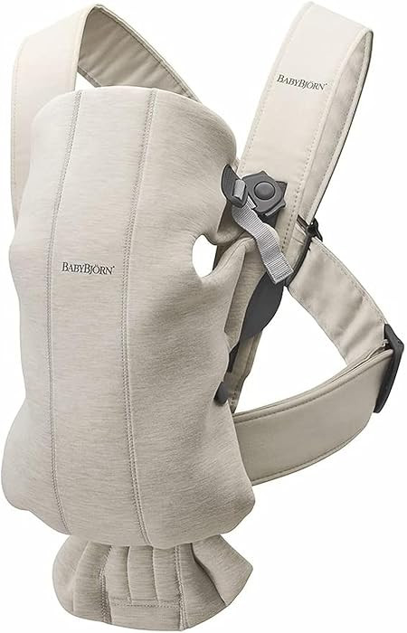 BabyBjörn Baby Carrier Mini, 3D Jersey, Light Beige | Newborn Carrier (7-25 lbs), Ergonomic, Eas... | Amazon (US)
