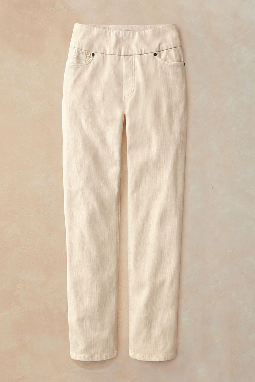 Knit Denim Mid Rise Slim-Leg Ankle Jeans | Coldwater Creek