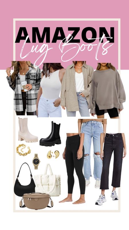 Amazon lug boot outfit ideas-perfect  fall transitional pieces! 

#LTKstyletip #LTKSeasonal #LTKfindsunder100