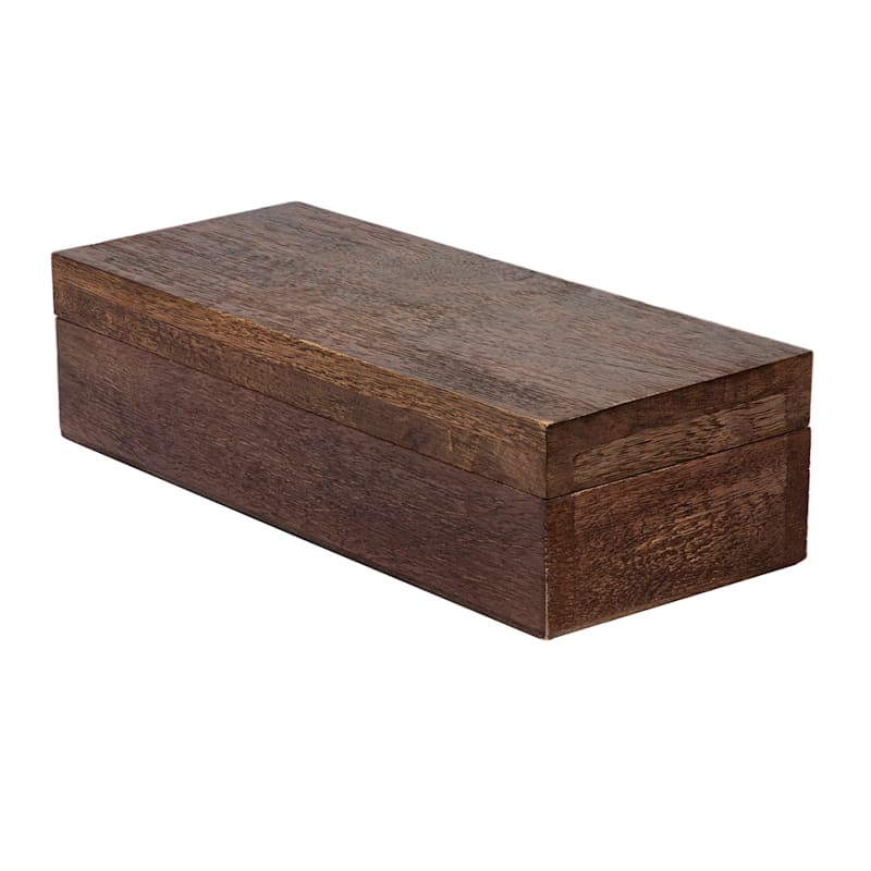 Rect.Rustic Natural Wood Box | At Home