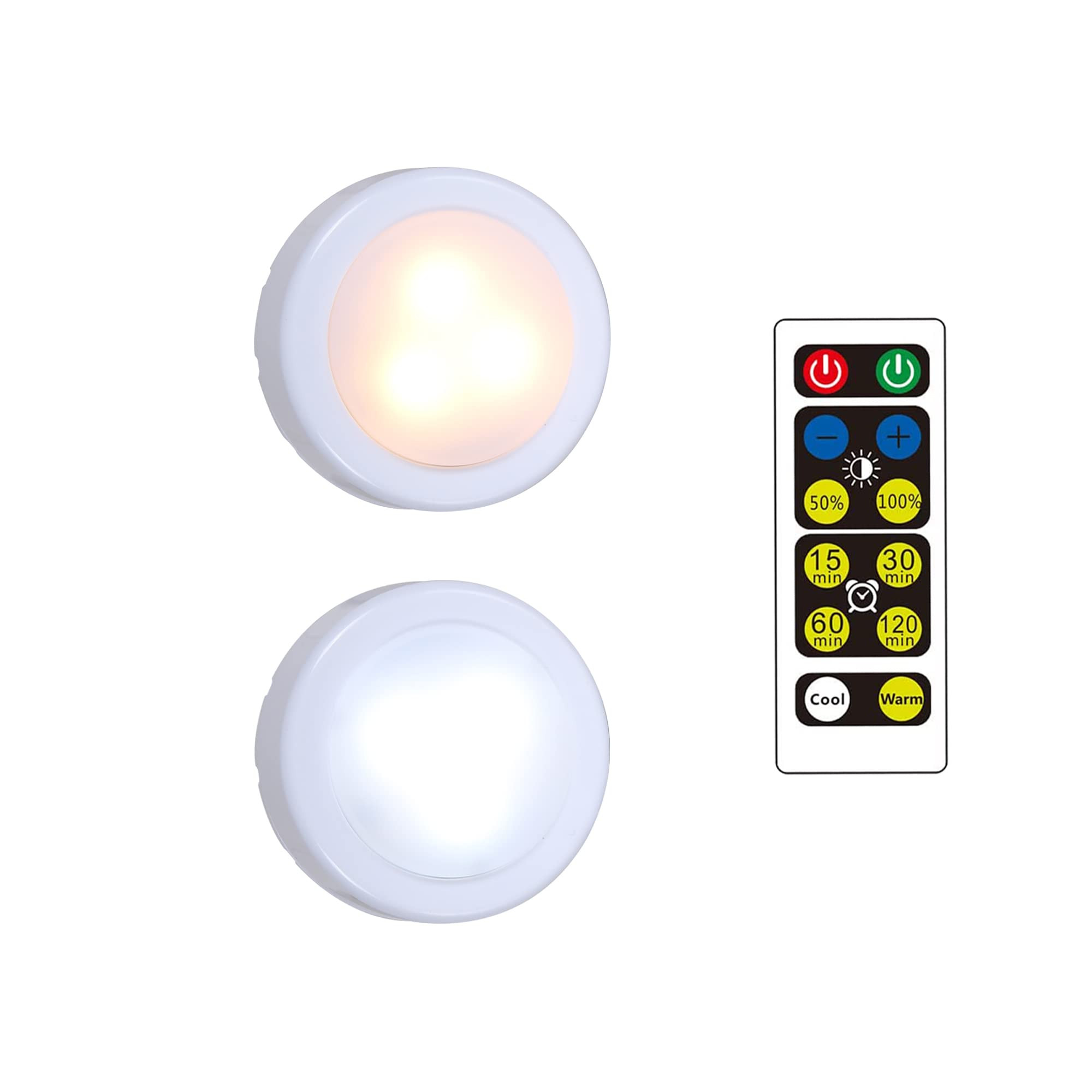 E12 Battery Operated Light Bulb,Screw in Puck Lights with Remote,Battery Powered LED Light Bulbs Small Puck Light for Not Electricity Wall Sconce Hanging Lamp Pendant Light | Amazon (US)