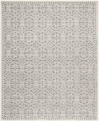 Safavieh Cambridge Collection CAM123D Handmade Moroccan Wool Area Rug, 8' x 10', Silver/Ivory | Amazon (CA)