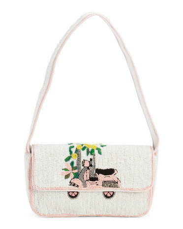 Mini Scooty Beaded Shoulder Bag for Women | Leather | Marshalls