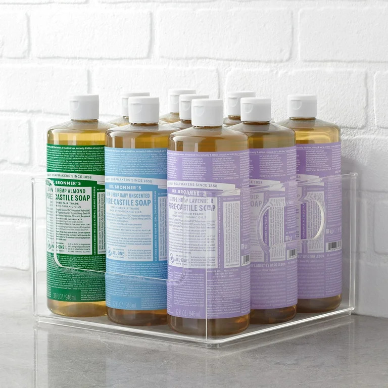 The Home Edit Open Front Bin Plastic Modular Organizer Storage System, 2 Pack, 10" x 10" x 6" | Walmart (US)