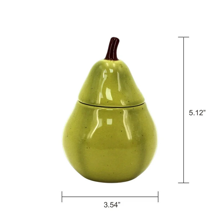 Better Homes & Gardens Pear And Clover 1-Wick Ceramic Pear Fruit Candle, 6 oz | Walmart (US)
