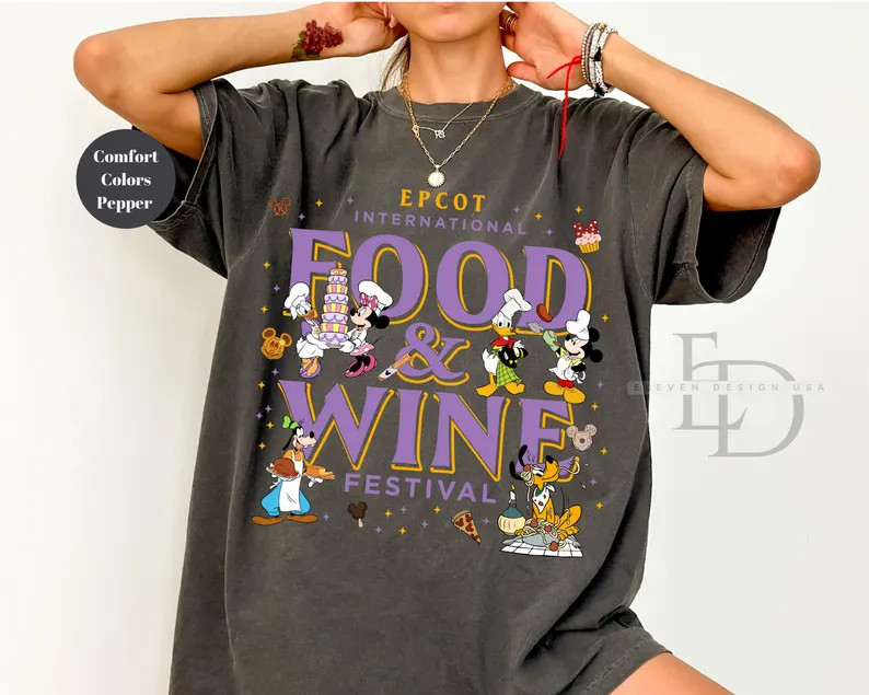 Comfort Colors Epcot International Food Wine Festival 2025 Shirt,epcot Mickey and Friends Chef Sh... | Etsy (US)