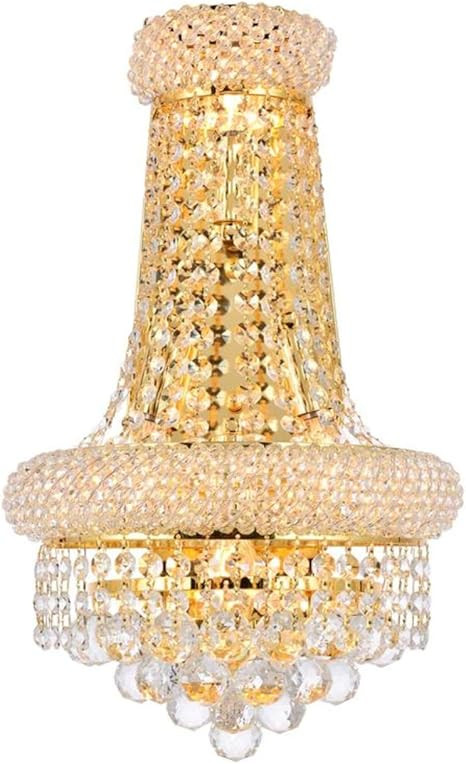 Elegant Lighting V1800W12SG/RC Primo - Two Light Wall Sconce, Crystal Style Options: Clear Royal ... | Amazon (US)