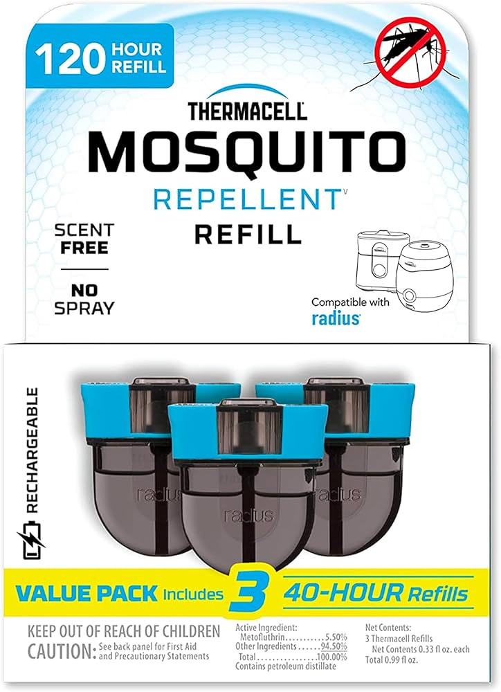 Thermacell Rechargeable Mosquito Repeller Refills; Advanced Repellent Formula Provides 20 Foot Pr... | Amazon (US)