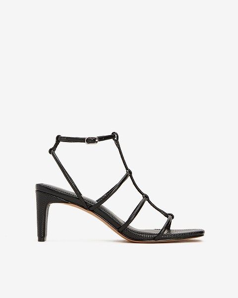 Square Toe Strappy Block Heel Sandals | Express