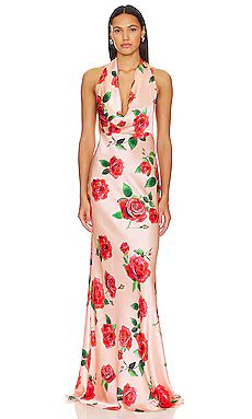 SAU LEE Presley Gown in Peach Multi from Revolve.com | Revolve Clothing (Global)