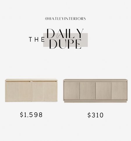 today’s daily dupe! 

designer dupe, pottery barn cayman cabinet dupe, light wood media console, light wood media cabinet, light wood tv stand, light wood credenza, light wood buffet cabinet, light wood media storage cabinet, living room storage, living room decor, home decor 

#LTKhome