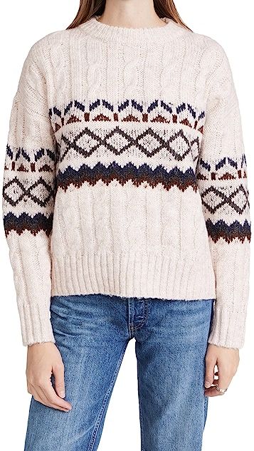 Noah Fair Isle Cable Knit Sweater | Shopbop
