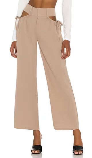 Benny Cut Out Pants in Khaki | Revolve Clothing (Global)