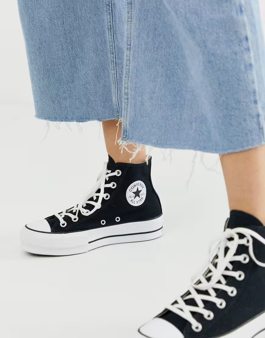 Converse chuck taylor hi platform black sneakers | ASOS (Global)