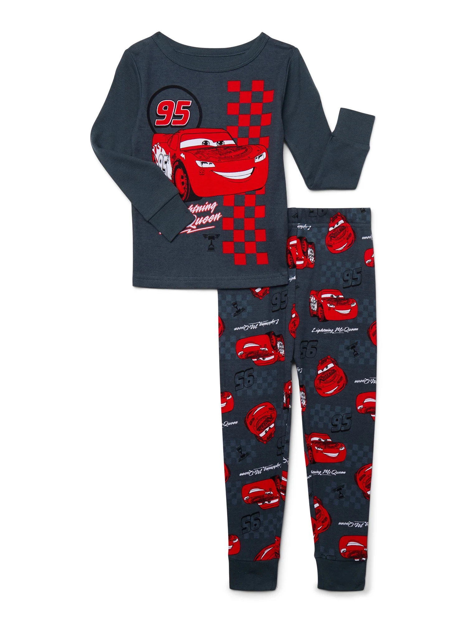 Cars Toddler Long Sleeve Top and Pants Pajama Set, 2-Piece, Sizes 12M-5T | Walmart (US)
