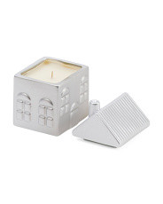 9oz Ceramic Balsam Cedar House Shaped Candle | TJ Maxx