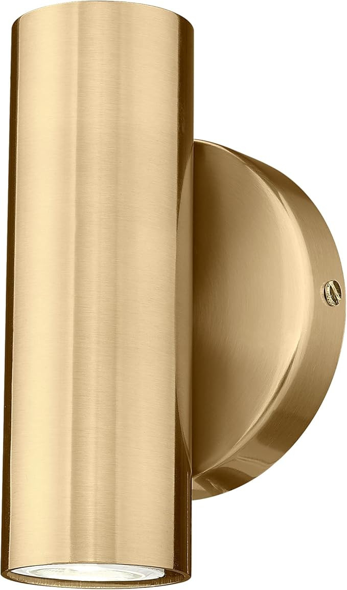 2-Light Wall Light, Brass Gold Wall Sconce, Indoor Up and Down Wall Lamp for Bedroom Bathroom Sta... | Amazon (US)