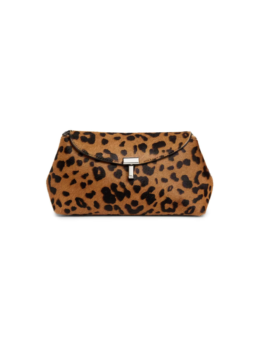 Mini T-Lock Naplack & Pony Hair Clutch | Saks Fifth Avenue