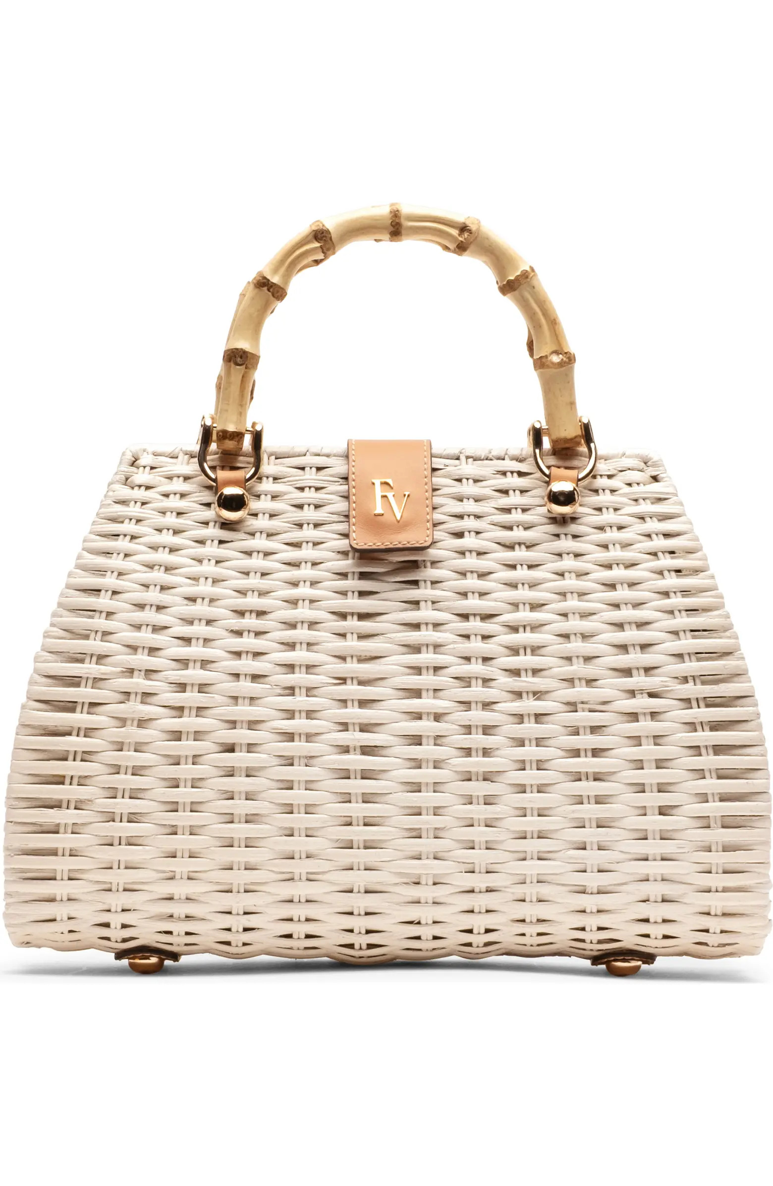 Rooster Woven Wicker Top Handle Bag | Nordstrom