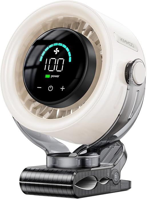 KIMMOO 4000mAh Rechargeable Portable Clip on Fan-100-Speed Touch Control, LED Display, 360\u00b0 ... | Amazon (US)