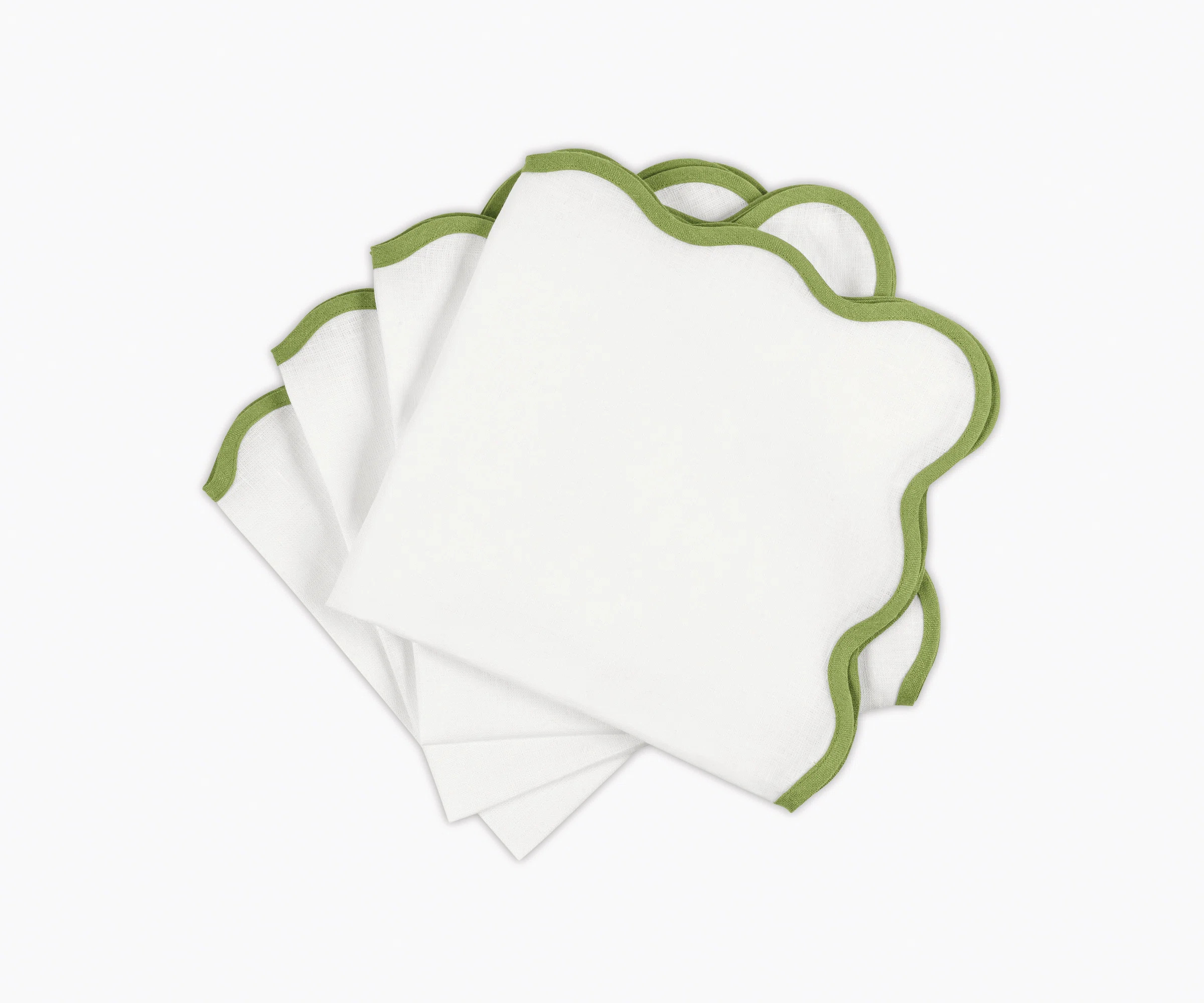 Scallop Edge 4 Piece Napkin Set (Set of 4) | Perigold