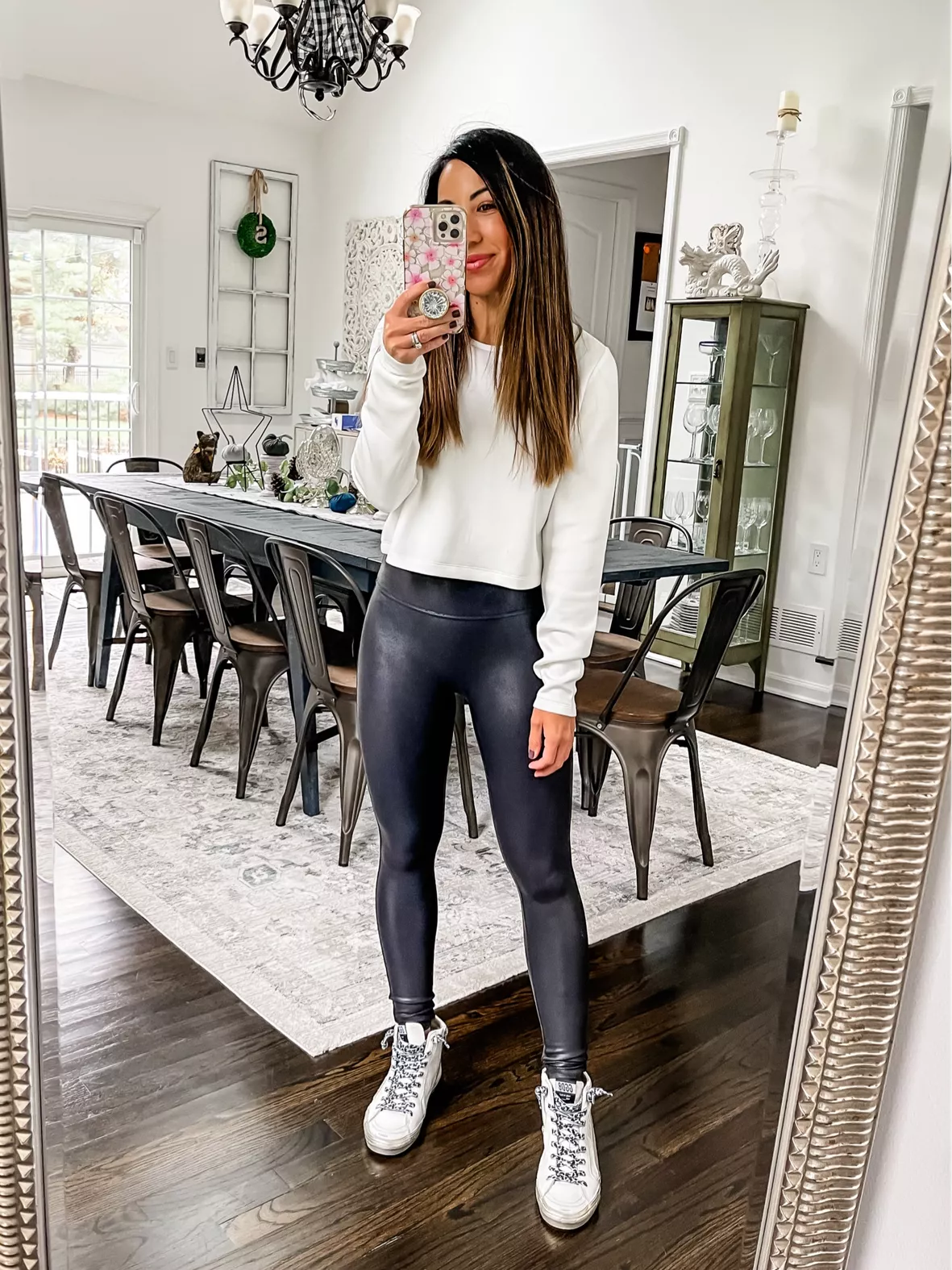 Faux Leather Fleece-Lined Leggings curated on LTK