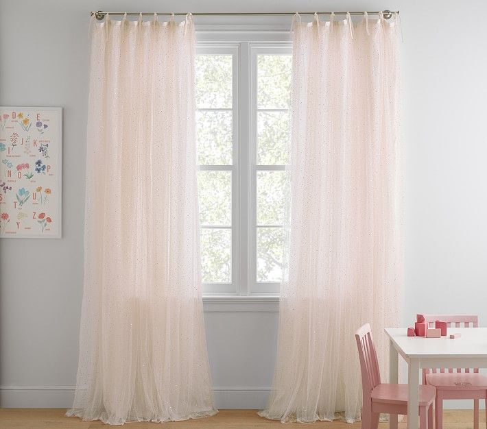 Shimmer Tulle Curtain | Pottery Barn Kids