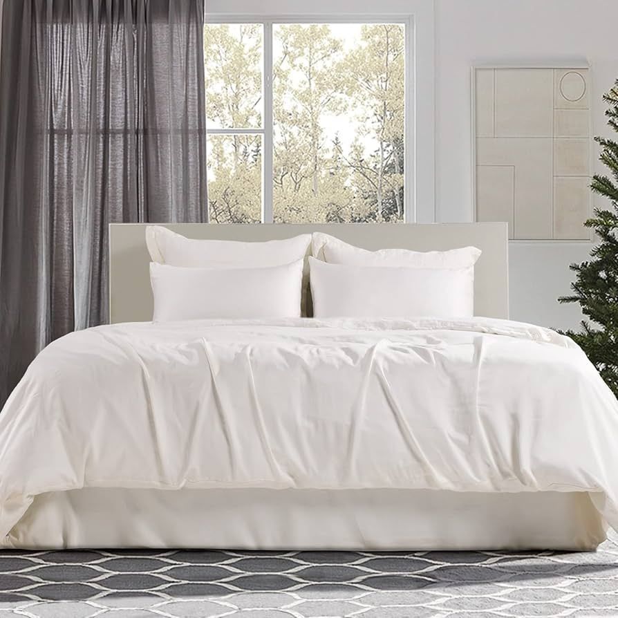 NEXHOME PRO 100% Linen Tencel Cooling Duvet Cover Set,King Size 5 PCS Eucalyptus Soft Breathable ... | Amazon (US)