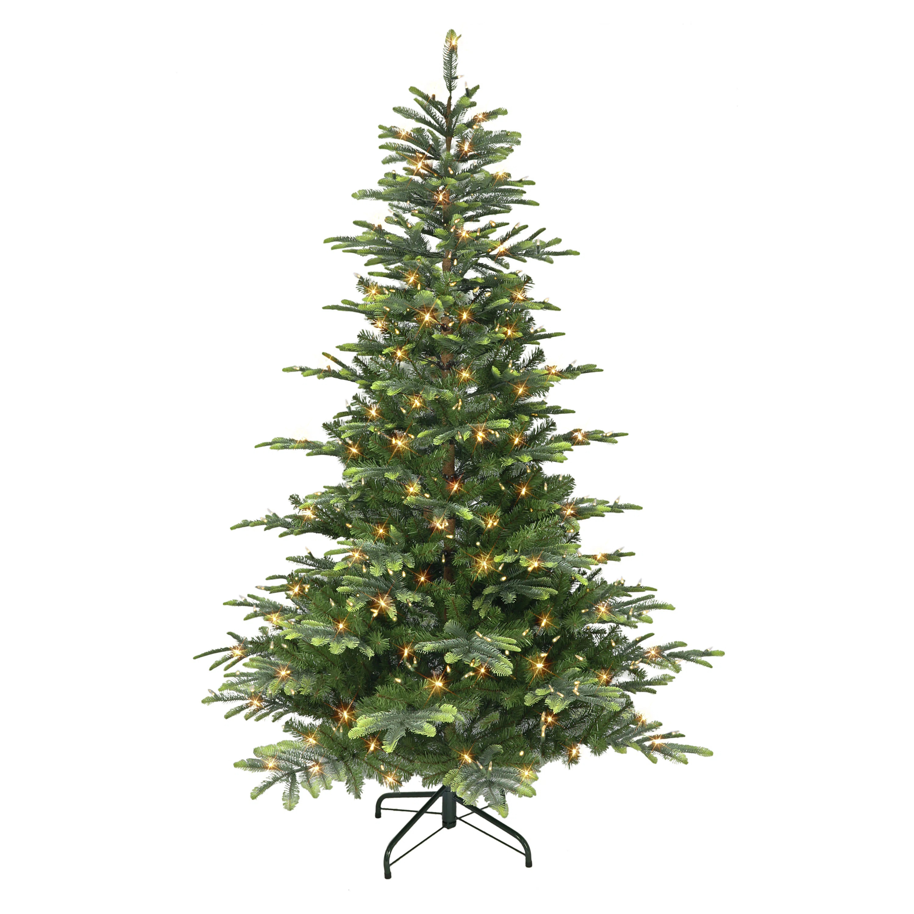 90" H Green PVC & PE Blend Fir Christmas Tree with 600 LED Color Changing/Combination Lights | Wayfair North America