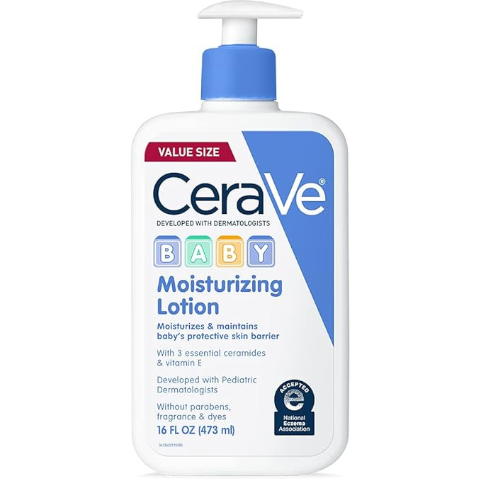 CeraVe Baby Lotion | Gentle Baby Skin Care with Ceramides, Niacinamide & Vitamin E | Fragrance, P... | Amazon (US)