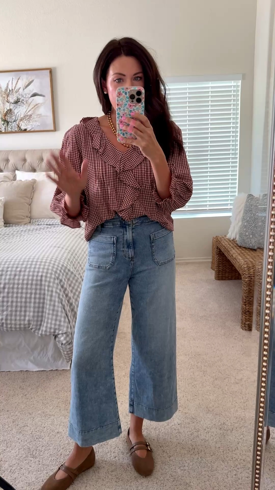 @kohls #ad #kohlspartner #kohlsfinds 
Early fall outfit idea!
Medium blouse
Size 4 jeans 

#LTKSeasonal #LTKFindsUnder50 #LTKStyleTip