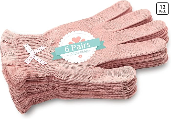 Evridwear Moisturizing Gloves for Sleeping, Cotton Gloves with Touchscreen Fingers for Dry Hands,... | Amazon (US)